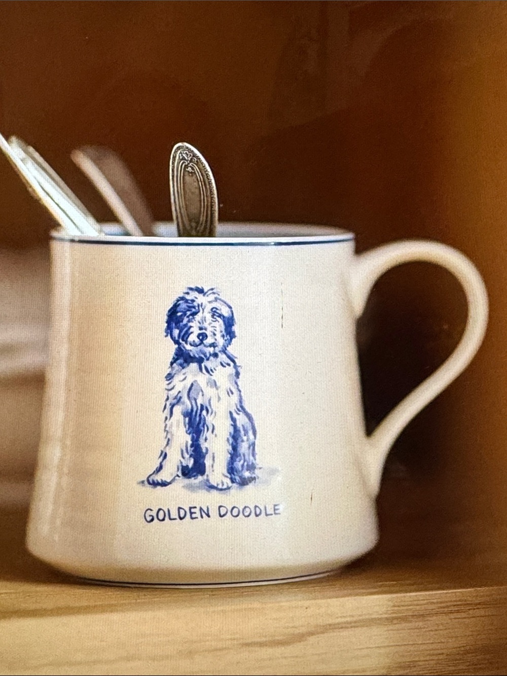 Molly Hatch Golden Doodle Stoneware Dog Mug